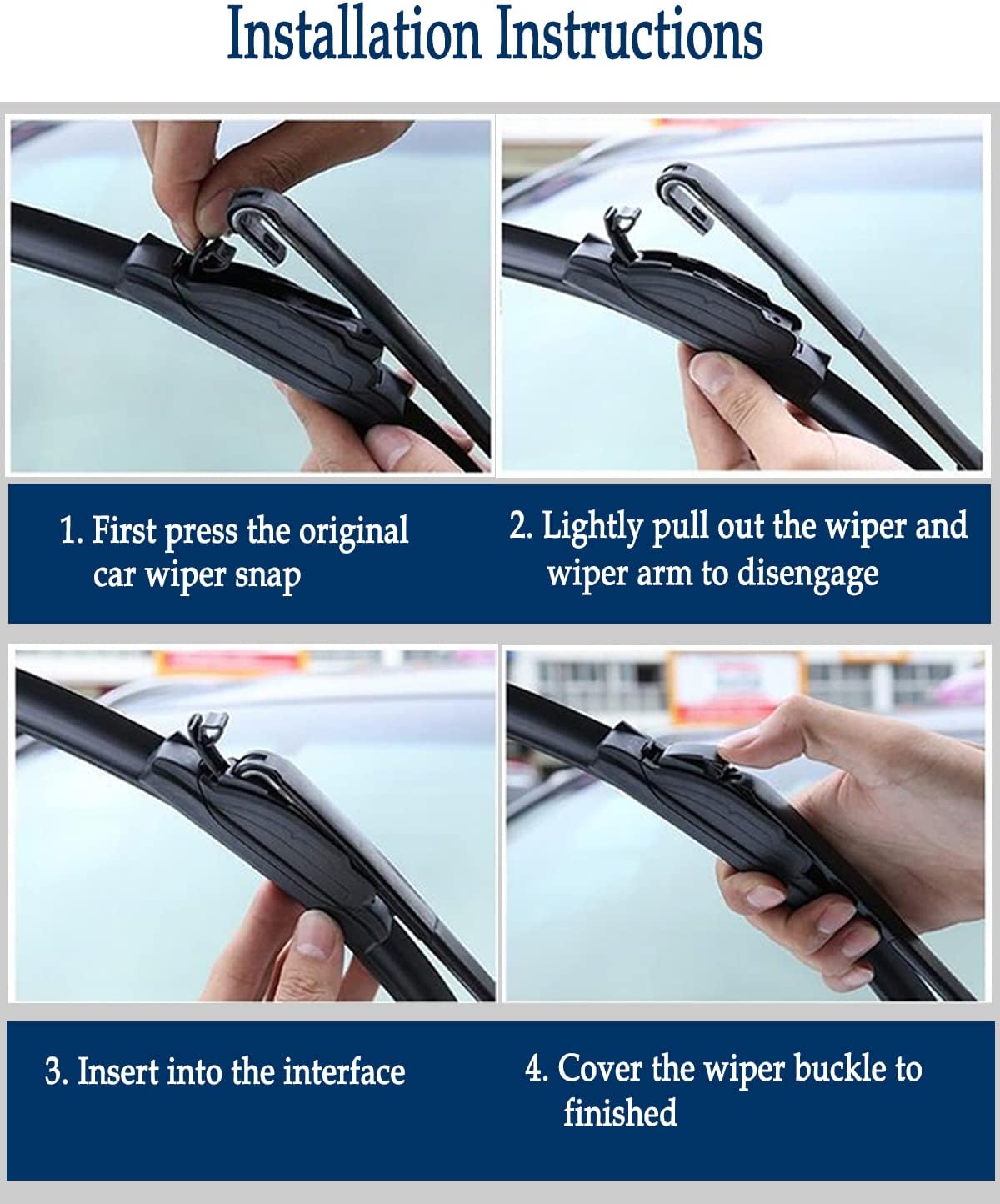 3Pcs Mazda CX5 Windshield Wipers for Mazda CX-5 2013 2014 2015 2016, Original Equipment Automotive Replacement Windshield Wiper Blades- 24"/18"/14" (Pack of 3) J- HOOK