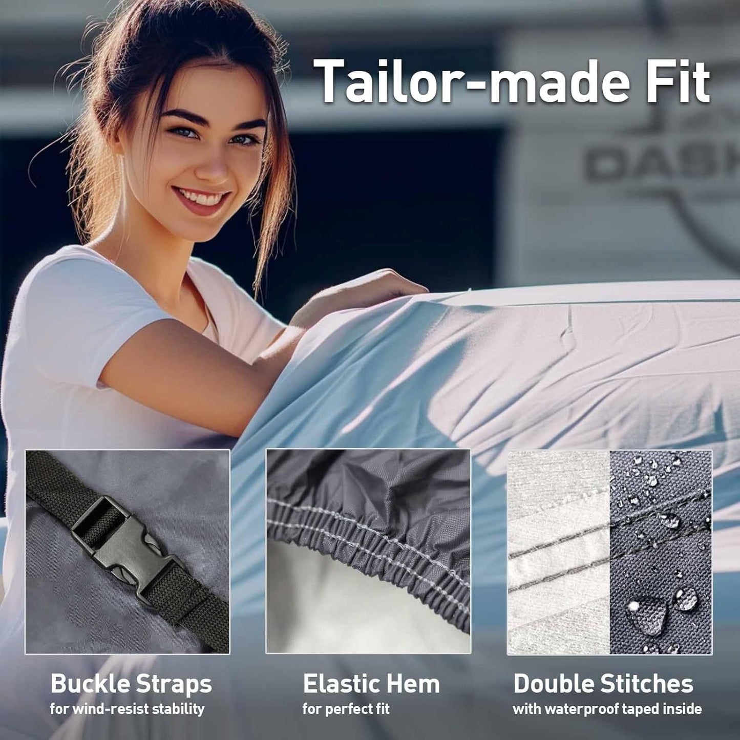 DaShield Ultimum Series Cadillac Eldorado 1971-1978 7th Gen Coupe Convertible 2-Door All Weather Protection Semi Custom Fit Dust, Sun, Snow, Rain Protection Indoor Outdoor