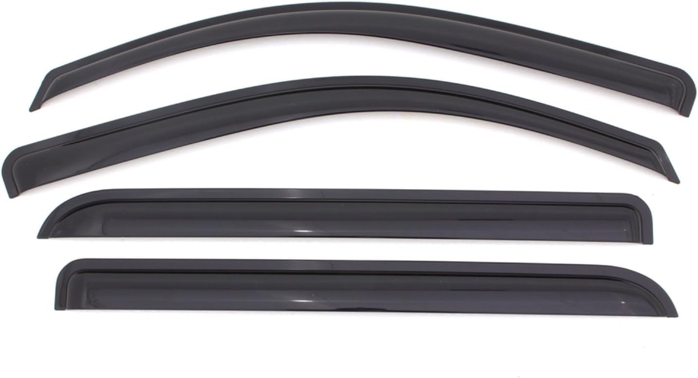 KPY Window Visor Compatible with 2009-2018 Dodge Ram 1500 Quad Cab, 4PC Rain Guard Side Window Vent Deflectors Tape-On Style, 2009 2010 2011 2012 2013 2014 2015 2016 2017 2018 (Quad/Extended Cab Only)