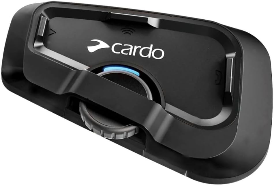 Cardo Systems FREECOM 2X Motorcycle 2-Way Helmet Bluetooth Communication System Headset Intercom, Universal Bluetooth Connectivity, Waterproof, 40mm Speakers - Single Pack