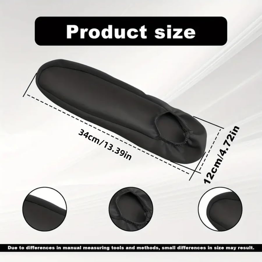 Automotive Black Cloth Fabric Armrest Covers for Cars Trucks SUVs and Vans Universal Fit 4 PCS(Black)