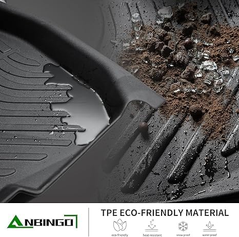 ANBINGO®-Floor Mats for Toyota Corolla 2008-2013, Corolla All Weather Car Mat, Corolla Floor Liner, TPE Rubber Liners for Corolla Accessories