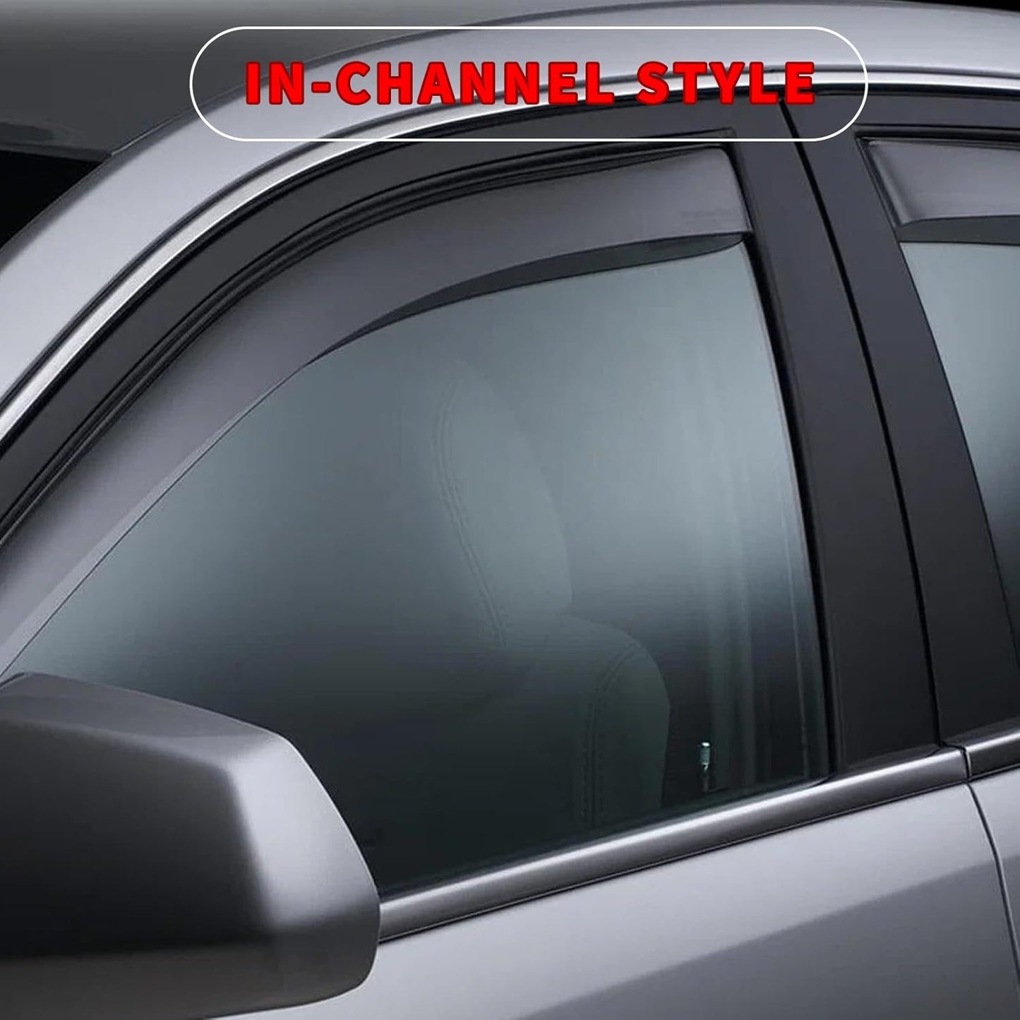 in Channel Rain Guards Fit for 2021-2025 Ford Bronco Sport, Durable Side Window Wind Deflectors, Vent Window Visors Shade Shield, 2021 2022 2023 2024 2025, 4PCS