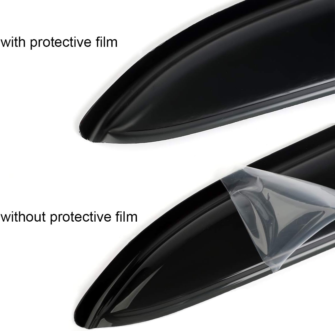 94733 Side Window Wind Deflector,4pcs Outside Mount Style Nice Sun Rain Guards Set,Dark Smoke Window Visor fit for 2002-2009 Chevry Trailblazer/GMC Envoy
