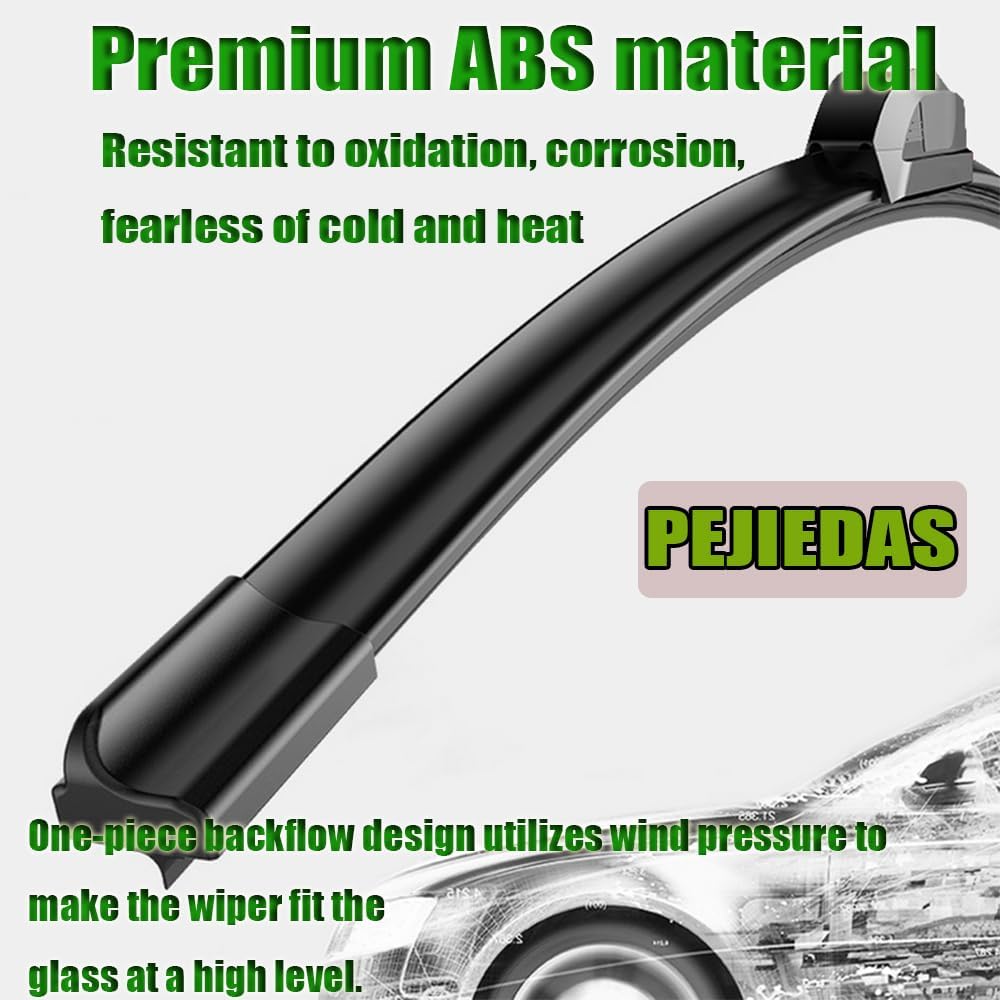 OEM Quality Front Wiper Blades, Replacement for 2007-2008 Honda Fit,2005-2009 Kia Spectra,2005-2015 Hyundai Tucson, OE Original Style (24 Inch + 16 Inch Front Wiper Blades)