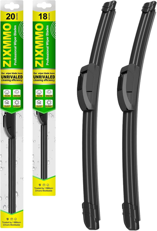 QUALITY 20in + 18in Premium All-Season Windshield Wiper Blades for Original Equipment Replacement(Set of 2)