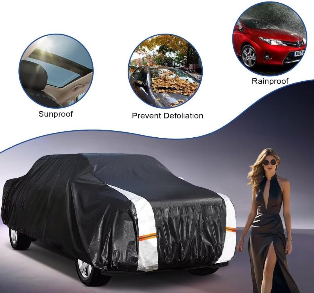 Chevrolet Silverado 2500HD Truck Cover Custom Fit 2020-2026 Crew Cab Short Bed(6.8') with Door Zipper, 10 Layers Outdoor Heavy Pickup Truck Cover Waterproof All Weather, Wind Dust Sun Protector.