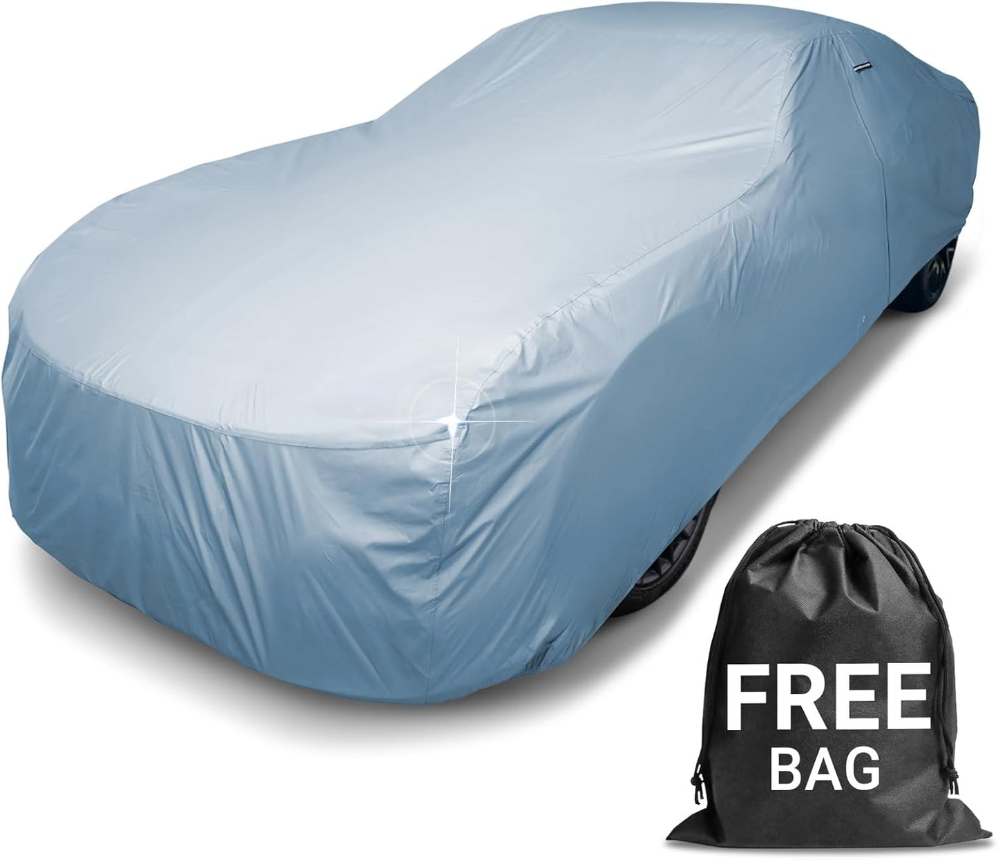 iCarCover Premium Car Cover for 1970-1972 Pontiac Lemans 2-Door, 4-Door Heavy Duty Waterproof All-Weather Automobiles Custom Fit Indoor Outdoor UV Snow Protection Covers with Straps and Bag