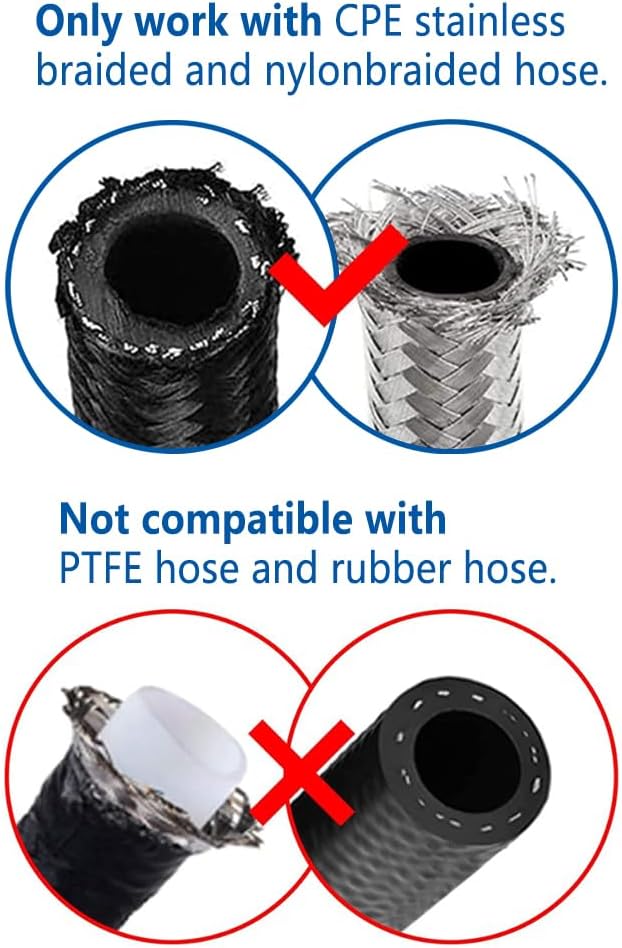 LokoCar 10AN Hose End Fitting 90 Degree Swivel For CPE Braided Hose Black 2Pcs