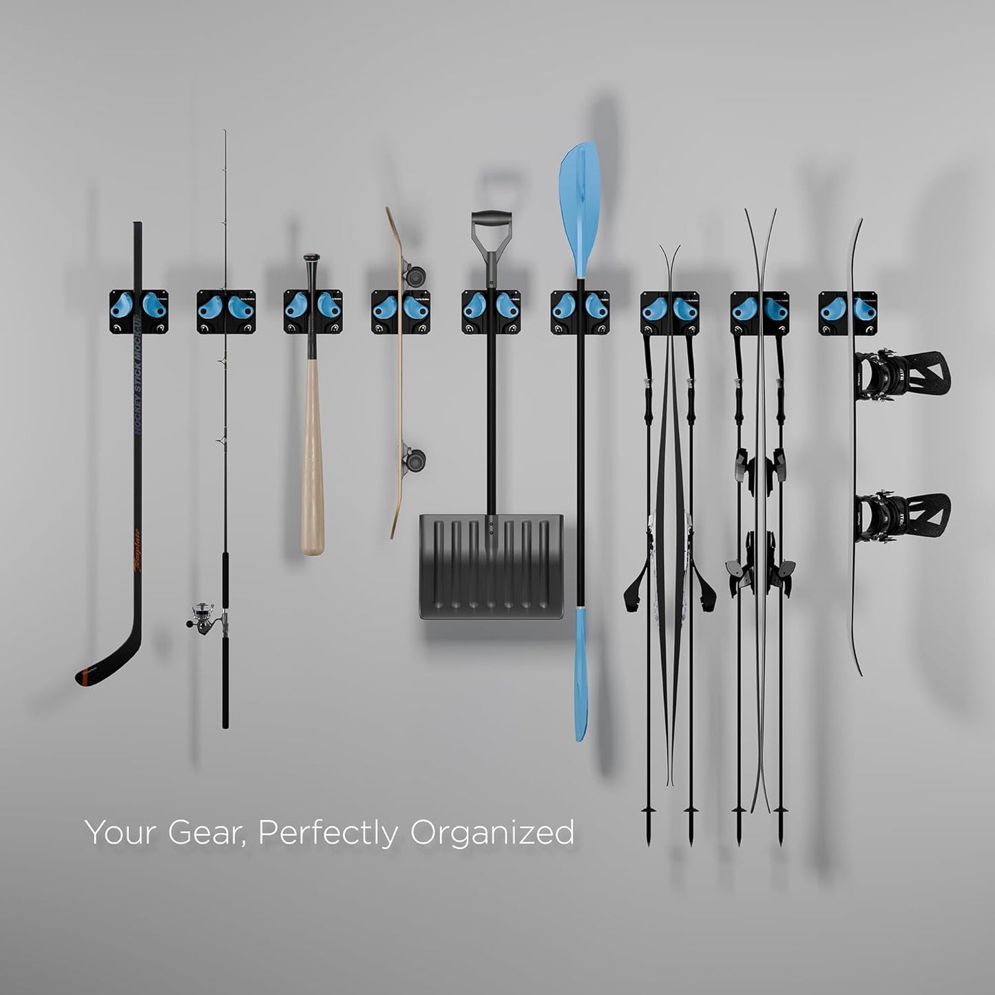 Ultimate Wall Storage Rack for Skis and Snowboards | Damage-Free Storage | Fits Any Ski or Snowboard | (Carbon, 1)