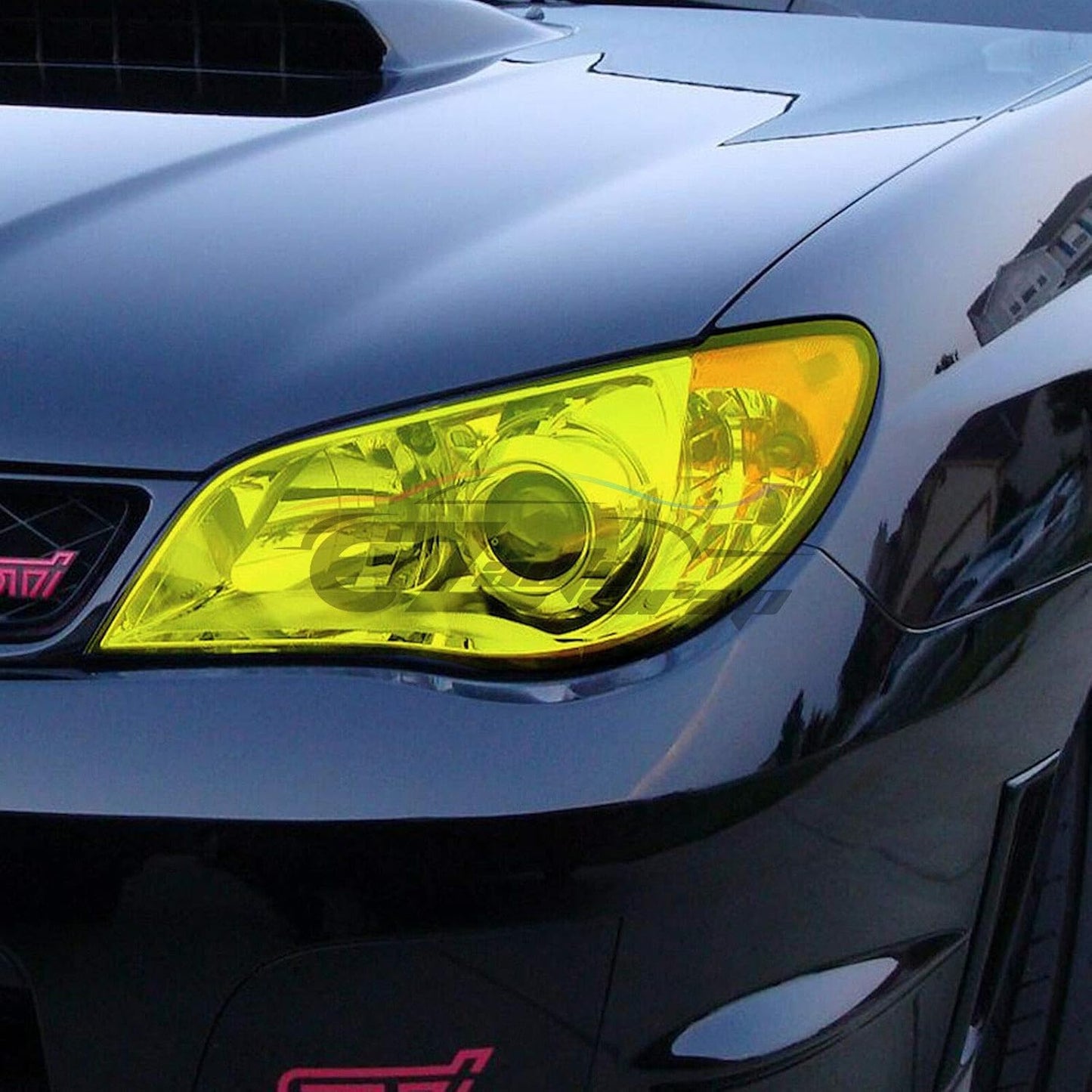 EZAUTO WRAP Free Tool Kit 12"x96" (1FT x 8FT) Glossy Light Black Smoke Headlight Taillight Fog Light Side Marker Vinyl Tint Film Self Adhesive