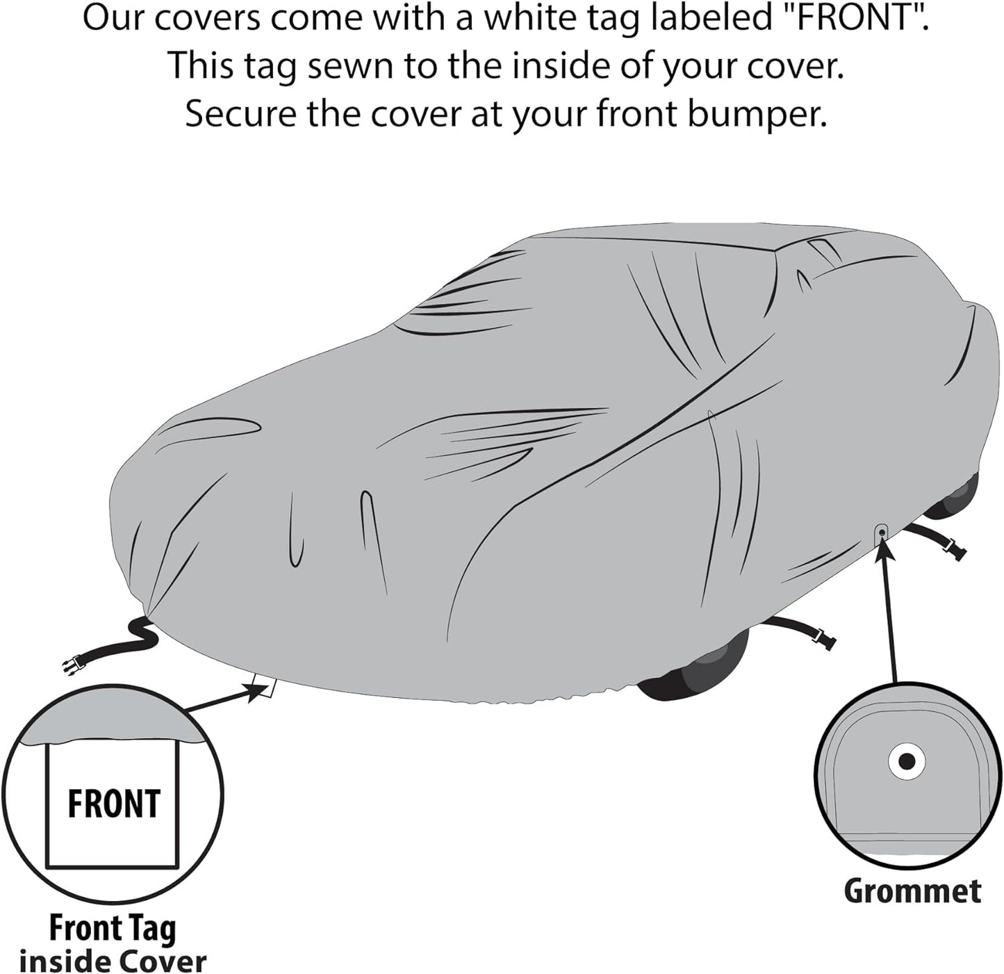 5 Layer Car Cover for Lincoln Mark V 1977-1979 Coupe 2-Door Semi Custom Fit Full Coverage Heavy Duty All Weather Protection Breathable Dust Wind Shield