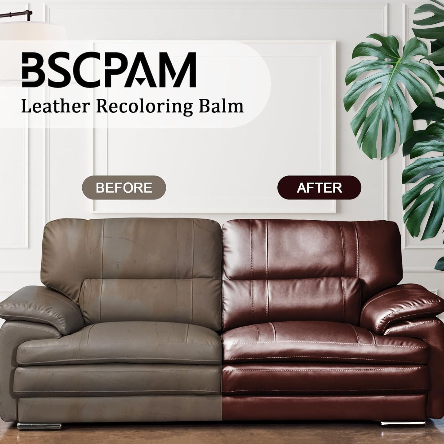 12oz Leather Recoloring Balm & 3.4oz Mink Oil Leather Conditioner kit,White Leather Color Repair Kits for Couches, Leather Couch Paint Scratch Repair for Furniture Car Sofa Shoes Leather Dye
