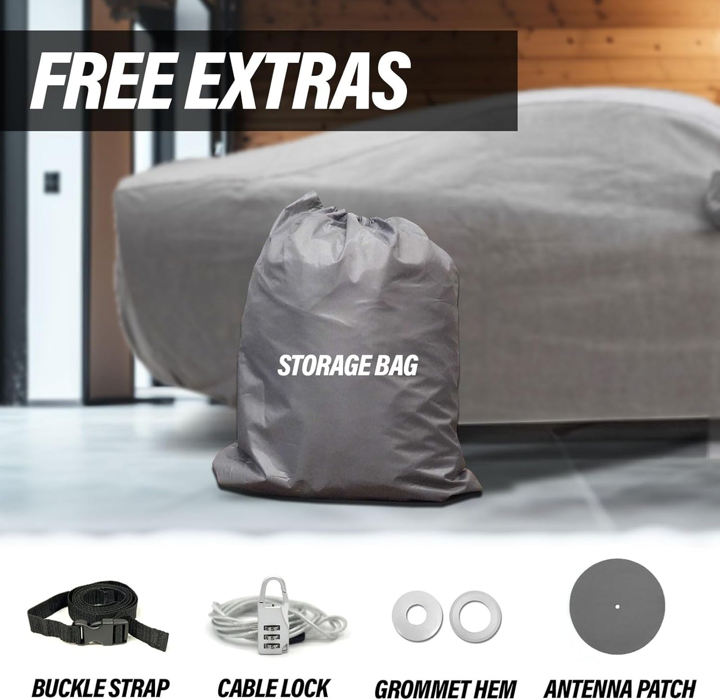 Supreme Full Car Cover - Semi Custom Fit for Astro 1985-2005 Minivan 4-Door | All-Weather Protection: Waterproof, Dustproof, Windproof, UV-Resistant | Includes Accessories