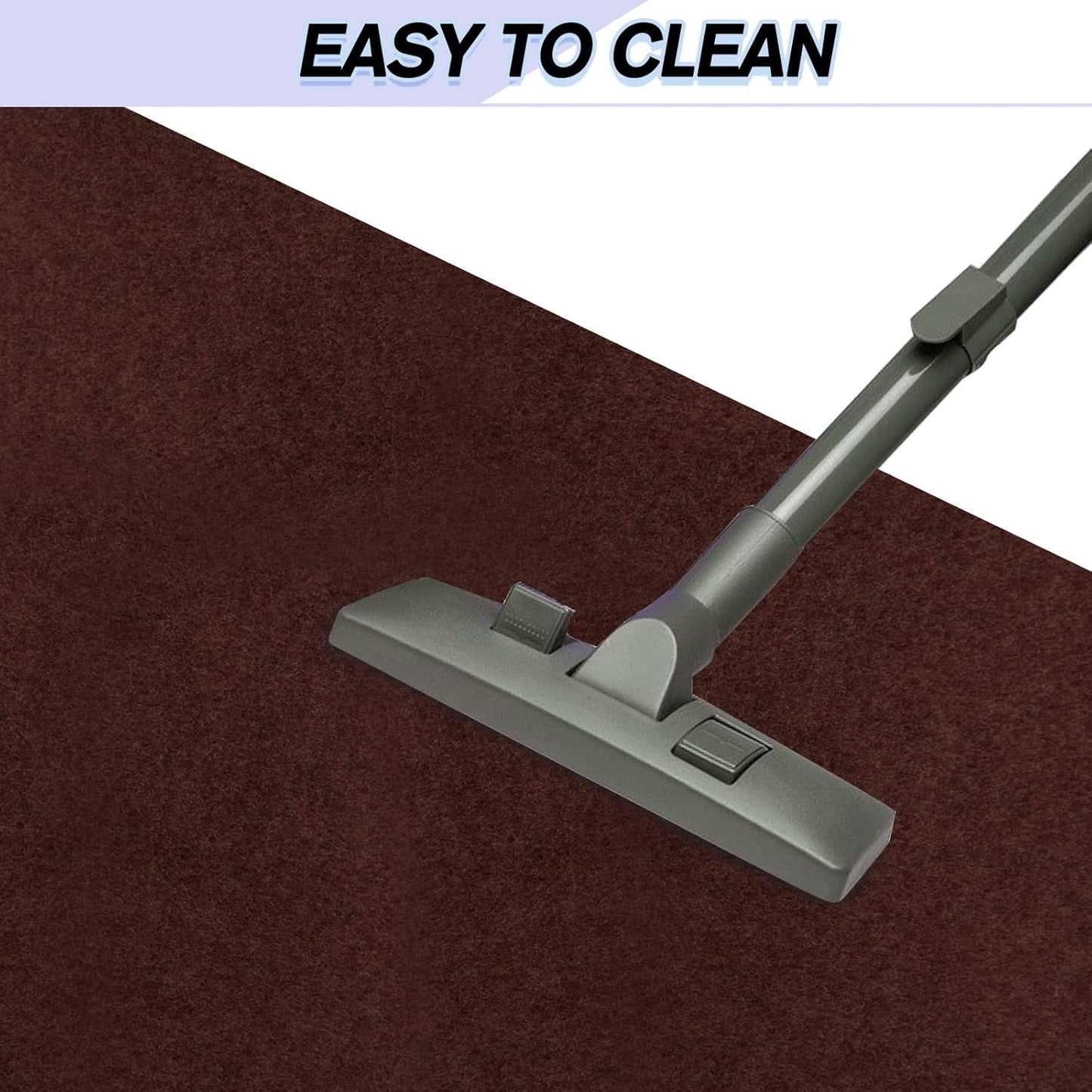 Custom Size Backed Non-Slip Area Rugs Runner, Easy Clean, Waterproof Runner Rugs for Hallway Entryway, Kitchen, Laundry, 4FT x 5FT, Brown