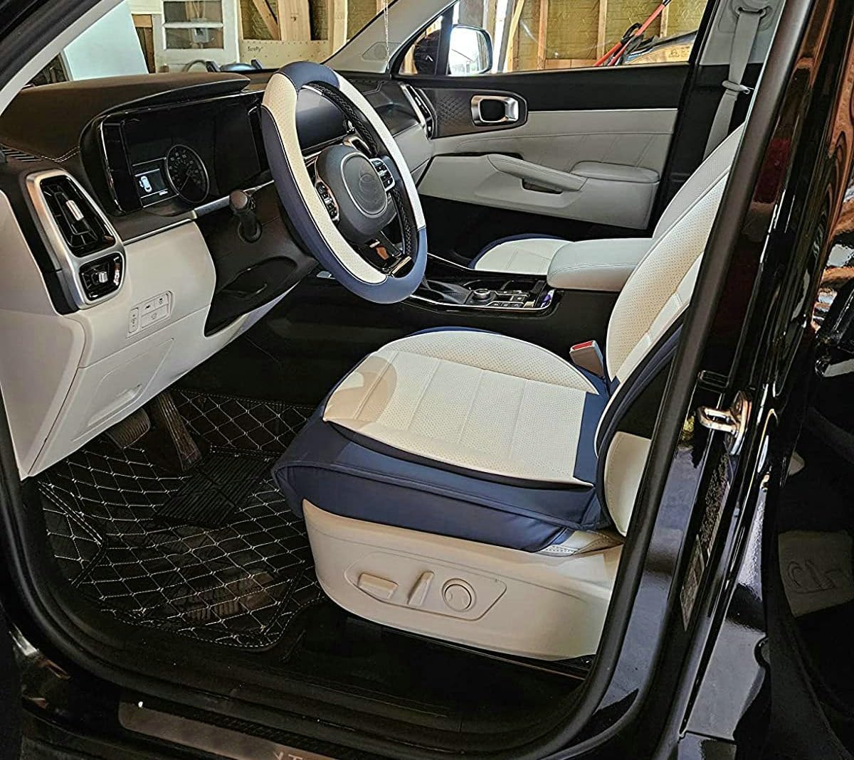 Custom Car Floor Mat Compatible with BMW Mercedes-Benz Toyota Cadillac Lexus Honda Infiniti Nissan Hyundai Kia Audi All Models Cars Sedans SUVs Automotive Mats (Green)