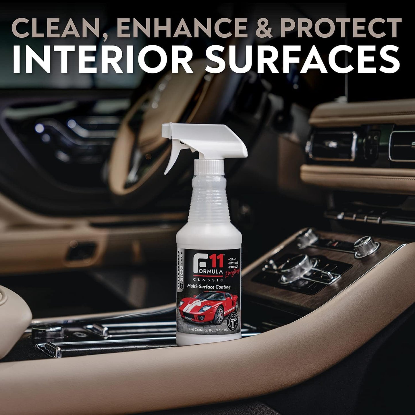 TopCoat F11 Car Polish & Sealer for Cars, Motorcycles, RVs and More – Water-Based Alternative to Ceramic Car Wax - 8 oz F11 Top Coat Spray Bottle