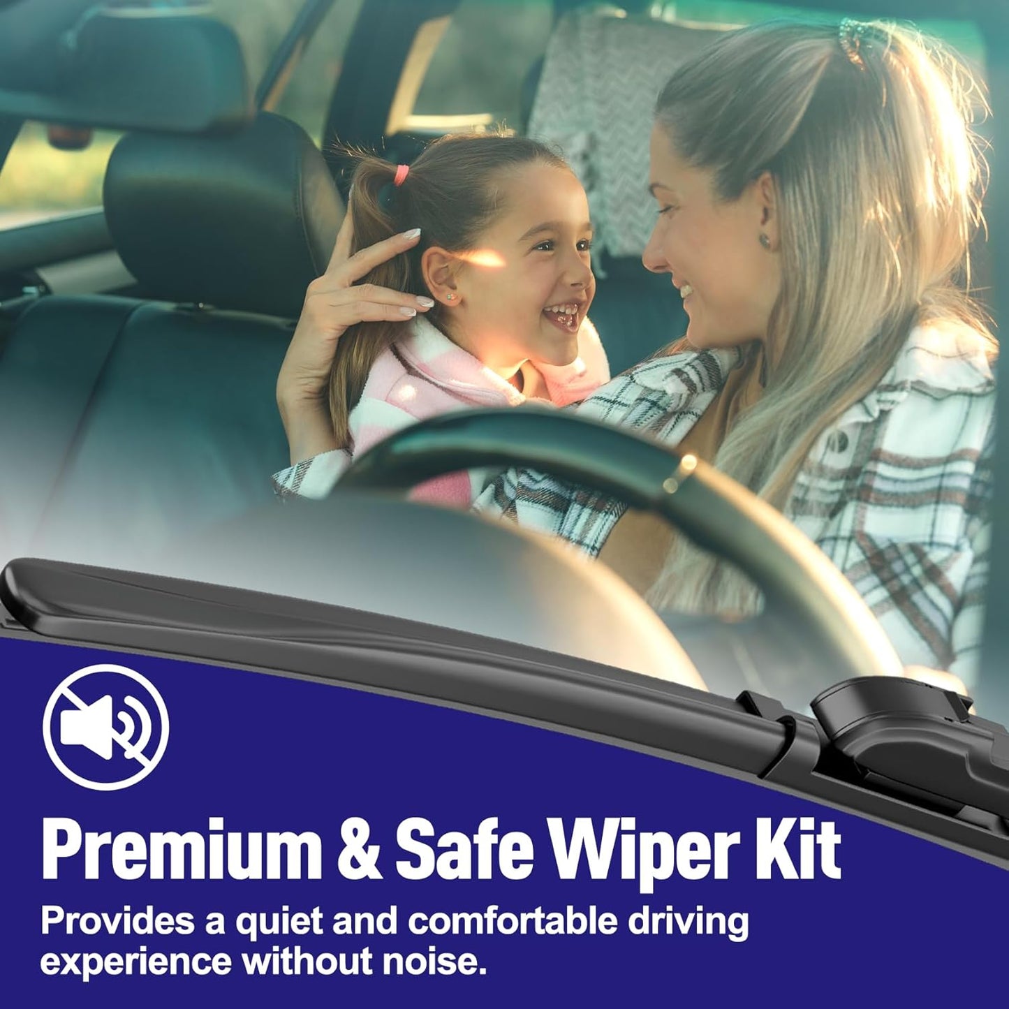 AJK Wiper Blades for Hyundai Tucson 2016 2017 2018 2019 2020 2021, 2 Piece All Weather OEM Quality Automotive Replacement Windshield Wiper Blades for My Car