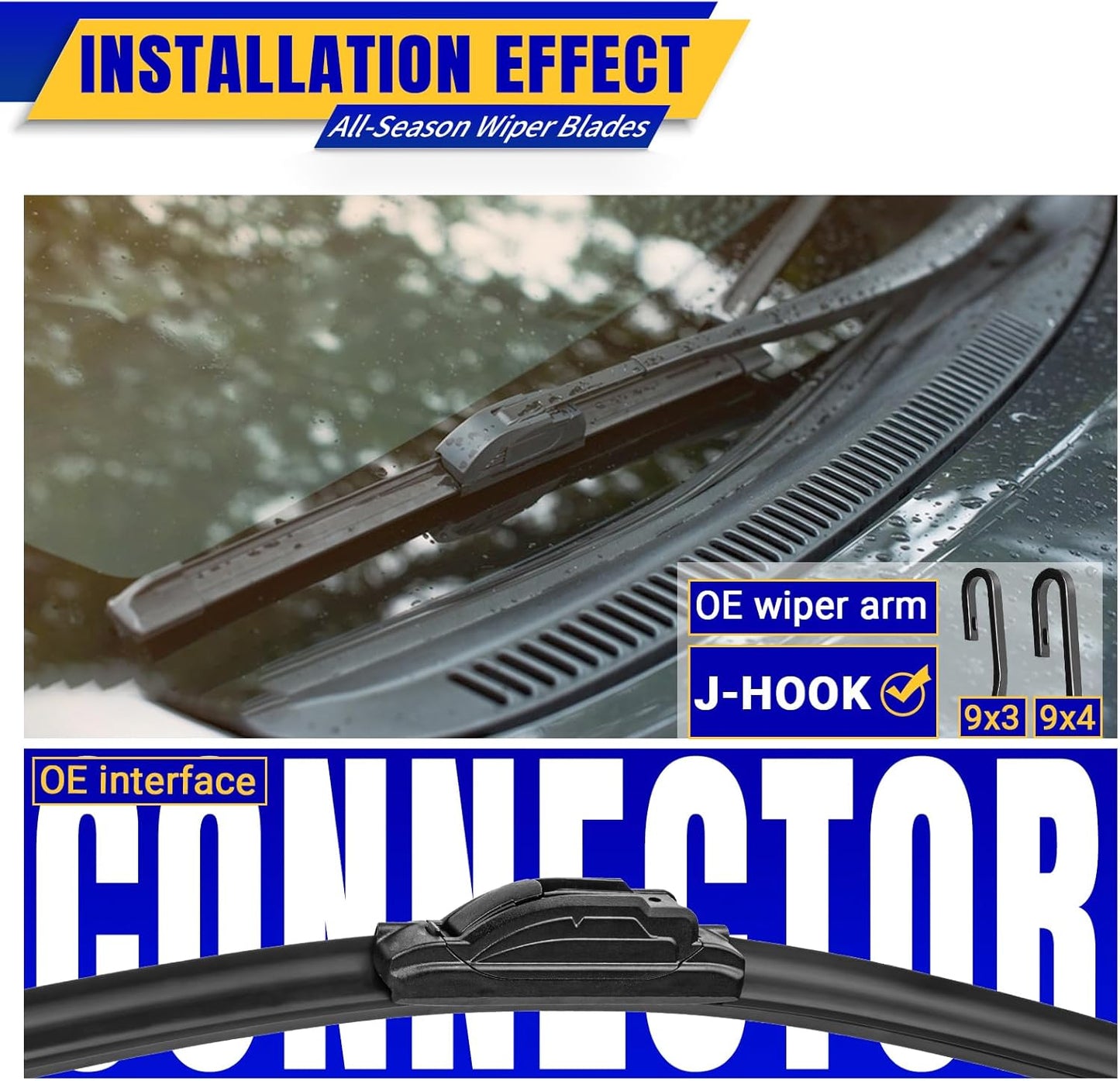 3 wipers Replacement for 2017-2023 Acura RDX Nissan Murano Infiniti QX50, Windshield Wiper Blades Original Equipment Replacement - 26"/18"/12" (Set of 3)