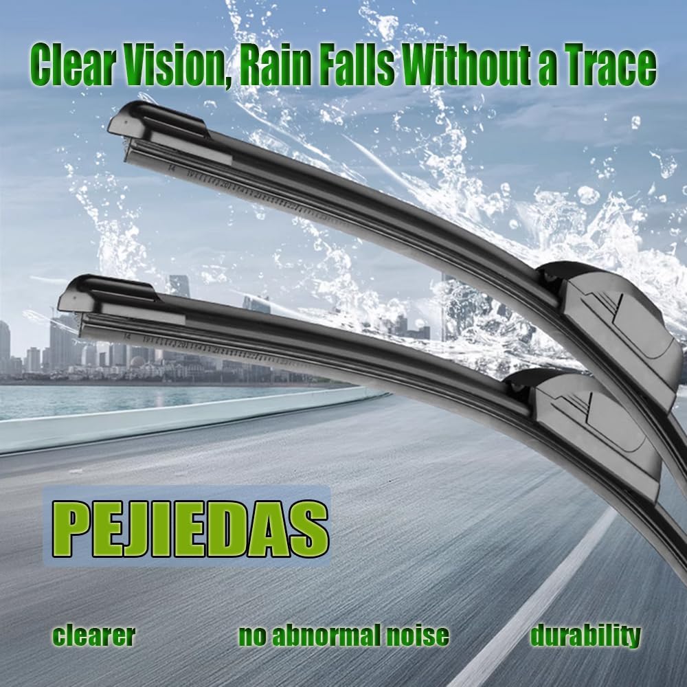 3 Wiper Blades, Front Wiper + Rear Wiper Blades for Honda HRV 2016-2020 (26 inch + 18 inch + 10 inch Wipers) OE Original Style