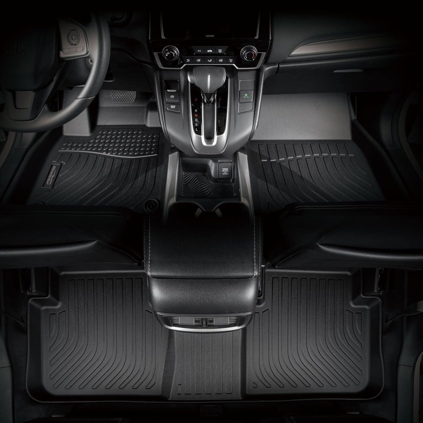 Binmotor-All Weather Car Floor Mats and Cargo Liner Set for Lexus ES（ 2019-2024 ES350 & 2019-2025 ES300h ）,TPE Rubber Liners for Lexus ES Accessories Car Mats Trunk Mat-Black