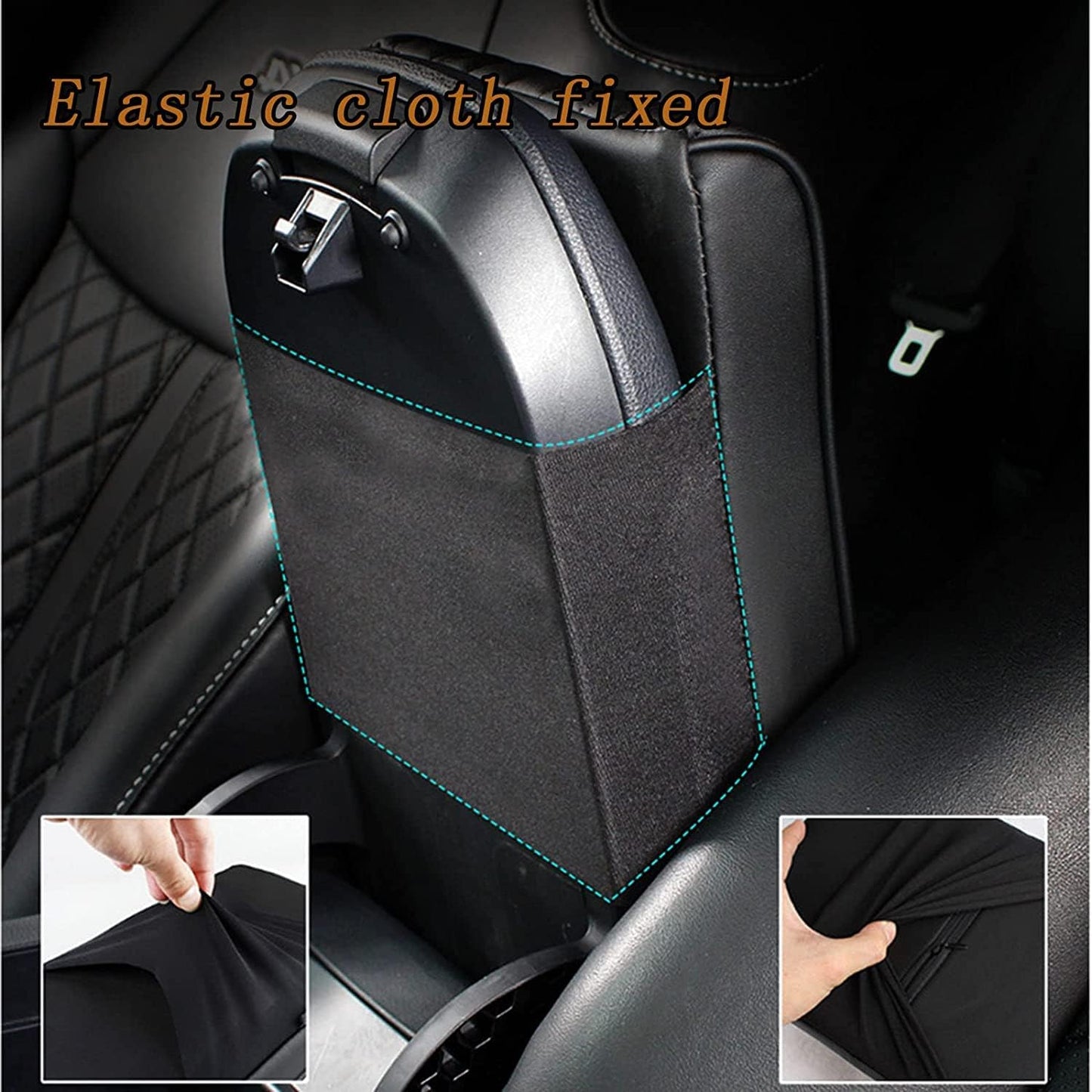 Car Center Console Cover, Memory Foam Car Armrest Cushion, Beige Auto Arm Rest Pad, Leather Arm Rest Covering Car, Hand Rest Pillow for SUV/Truck/Vehicle (Beige)