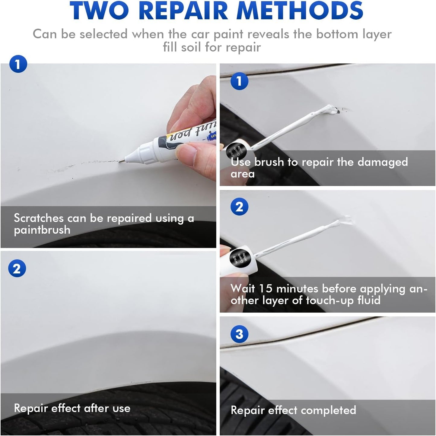 Stellar Silver/Typhoon Silver (T2X/T3X) Touch Up Paint Compatible with Hyundai, DIY Car Paint Scratch Repair, Automotive Paints, Quick & Easy Fix Scratch Repair for Tucson/Elantra/Venue/Ioniq