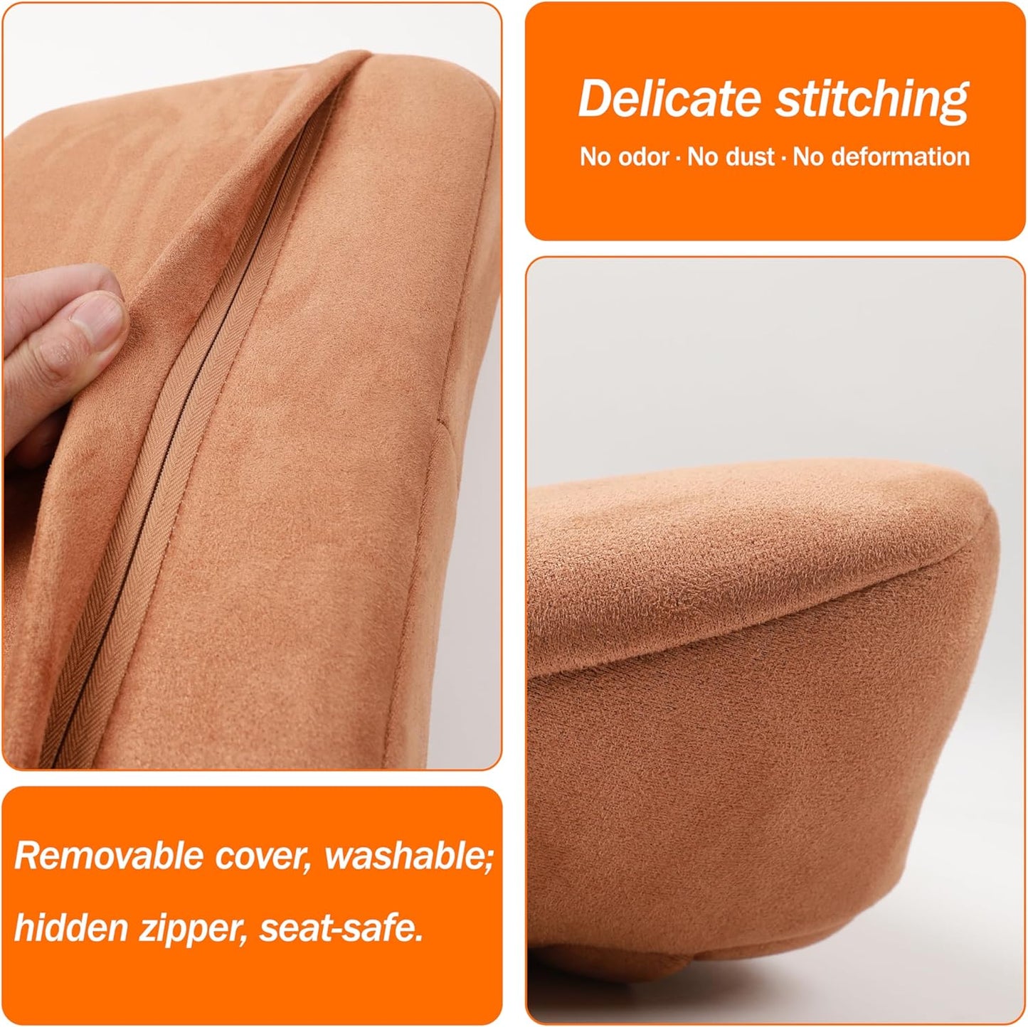 1P Lumbar Support Pillow,15.5x8.7 Memory Foam,Superfiber Suede,Drive car Back Pillows,seat,Office,Rest,Improve Posture(Black)
