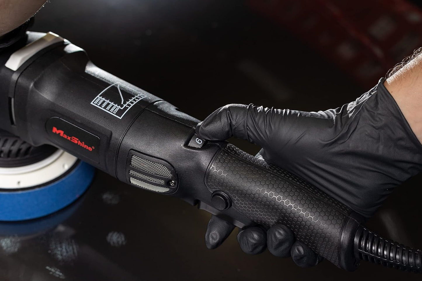 Maxshine M15 Pro Dual Action Polisher | 15mm Throw, 5" Backing Plate, 1000W, Black | Variable Speed, Ergonomic Grip, Low Vibration | For Car Detailing and Paint Correction