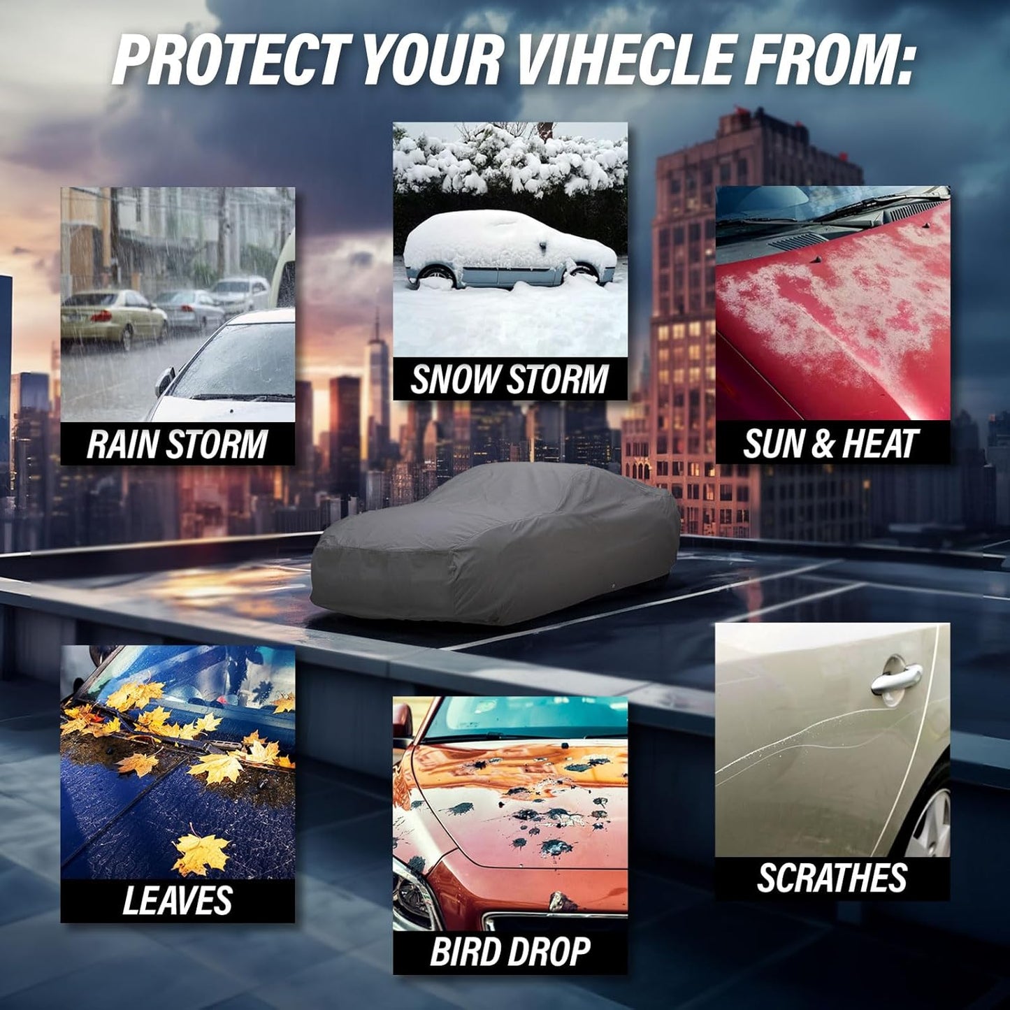 Supreme Full Car Cover - Semi Custom Fit for Captiva Sport 2012-2015 SUV 4-Door | All-Weather Protection: Waterproof, Dustproof, Windproof, UV-Resistant | Includes Accessories