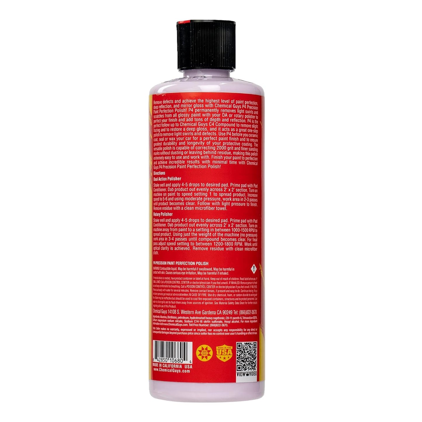 Chemical Guys GAP11716 P4 Precision Paint Perfection Polish (Paint Correction - Fixes Scratches, Swirls & Towel Marks), 16 oz.
