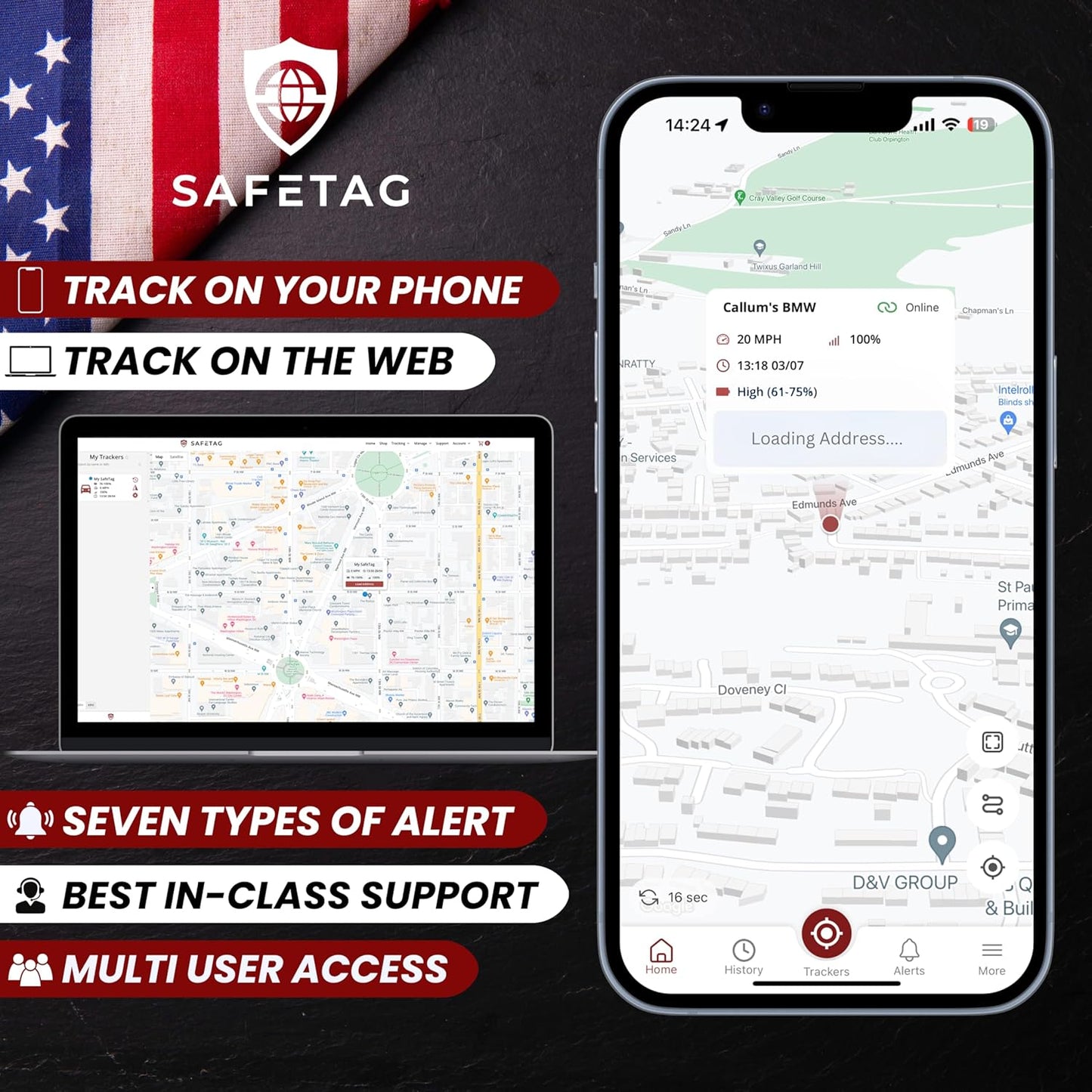 Plug - 4G LTE Car GPS Tracker, Vehicle Location Every 10-30 Seconds, Multiple GeoFences, Route Playback, Monitor Speed, Driving Behaviour, No Activation Fees, Cancel Anytime, 7 Day Free Trial