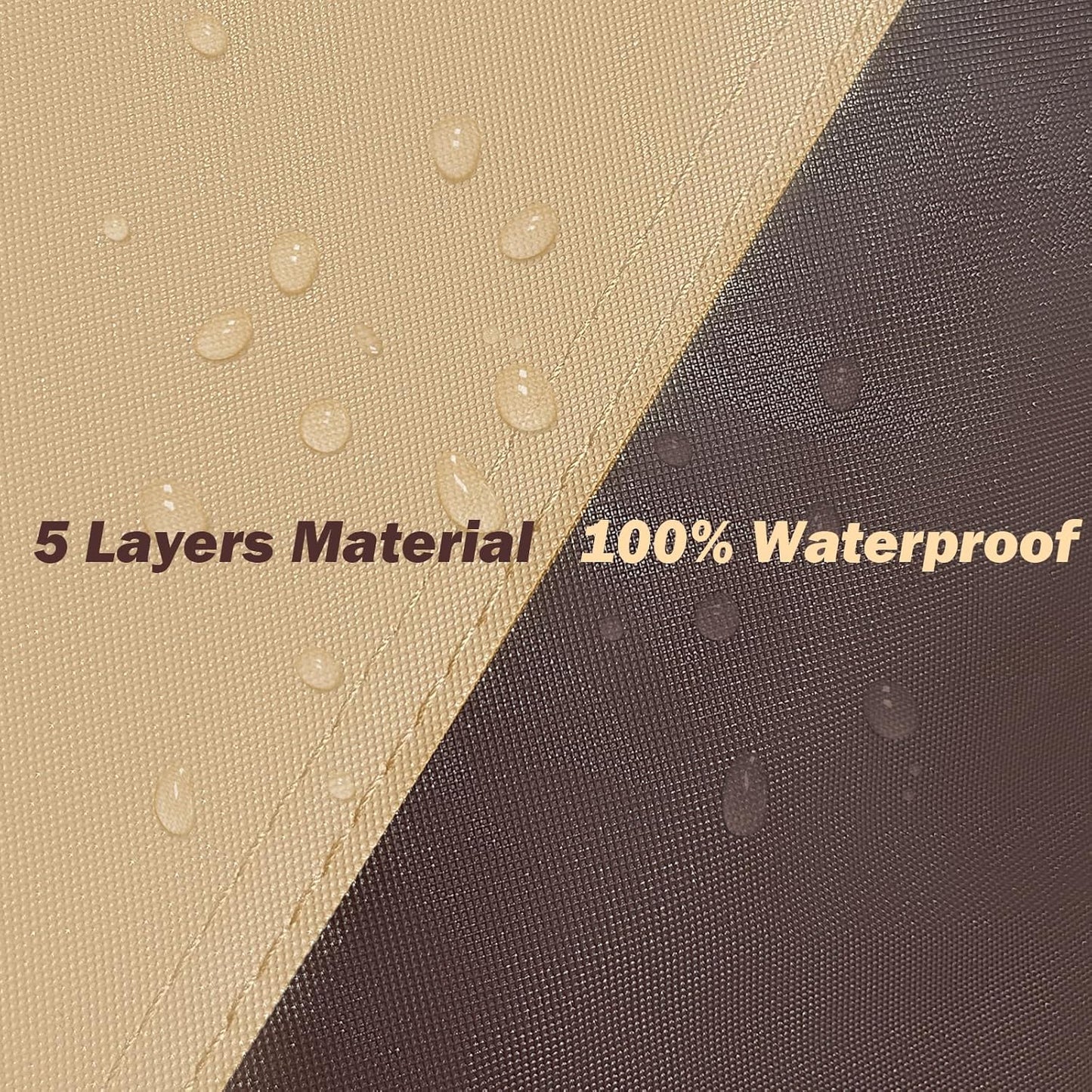 Highlander Car Cover Waterproof All Weather Compatible with Toyota Highlander 2007-2024, Outdoor Dustproof Anti-UV Sun Rain Protection Full Exterior Cover(Camel with Brown)